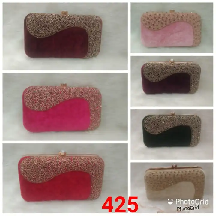 Wedding Velvet Beads Metal Box Clutch uploaded by business on 3/30/2023