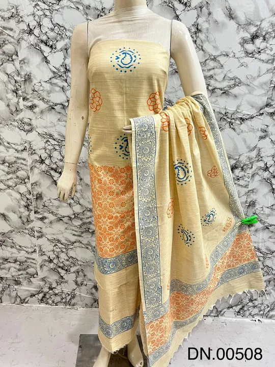 Khadi cotton suit uploaded by Weavers gallery on 3/30/2023