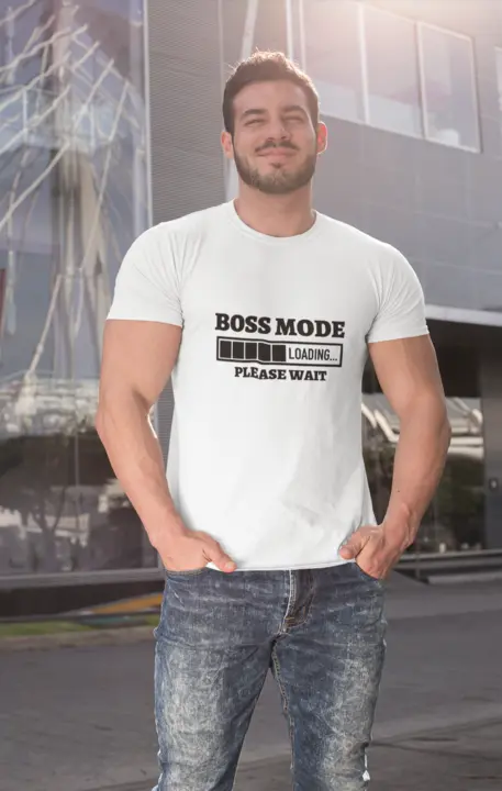 Boss Mode Loading Please Wait T-shirts for Men uploaded by VK Fashions on 3/30/2023