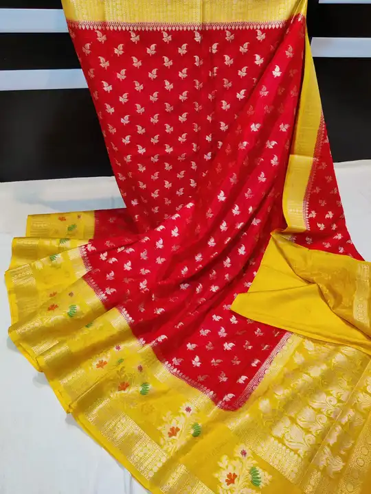 *#Meenakshi_embroidery work_ and_Boutique#*

*Banaarsi daybl warm silk saree*

Material : *warm silk uploaded by Meenakshi embroidery works and Boutique on 3/30/2023