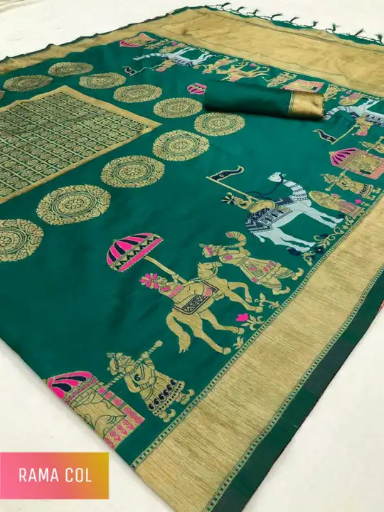 


🥳*Gloriously festive, this Kanchipuram Silk Saree gleams with silver golden zari elegent with we uploaded by Maa Arbuda saree on 3/30/2023