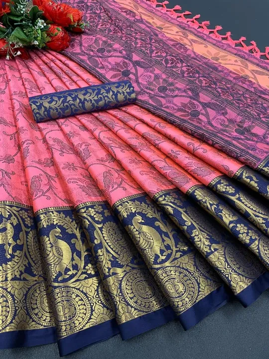 

*Fabric*: Aura Cotton Silk with Broad contrast jacquard work border with Jacquard blouse*😍

*Sare uploaded by Maa Arbuda saree on 3/30/2023