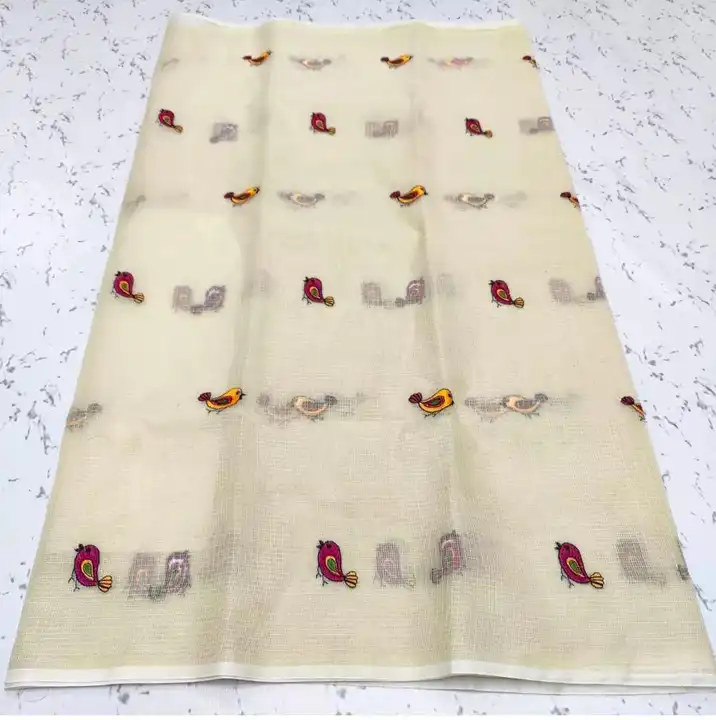 Linen Embroidery work sarees  uploaded by ROJI.HANDLOOM.SILK  on 3/30/2023