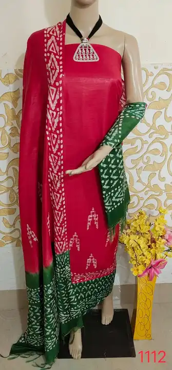 Khadi cotton batik print suit uploaded by business on 3/30/2023