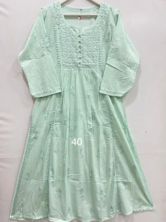 Pure Mulmul cotton  long gowns lenth 48  uploaded by A S K on 3/30/2023