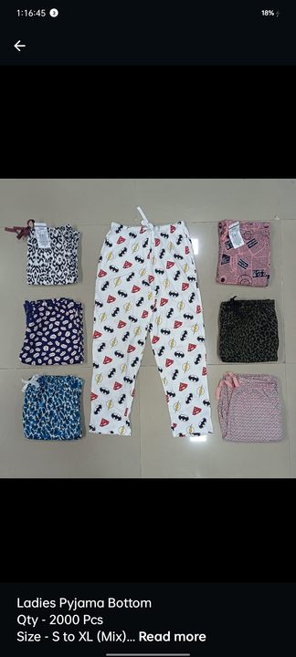 Ladies Payjama
Ladies Pyjama Bottom
Qty- 2000 Pcs
Size - S to XL (Mix)
60% With Pocket
40% Without P uploaded by Acharya Shri collection on 3/30/2023