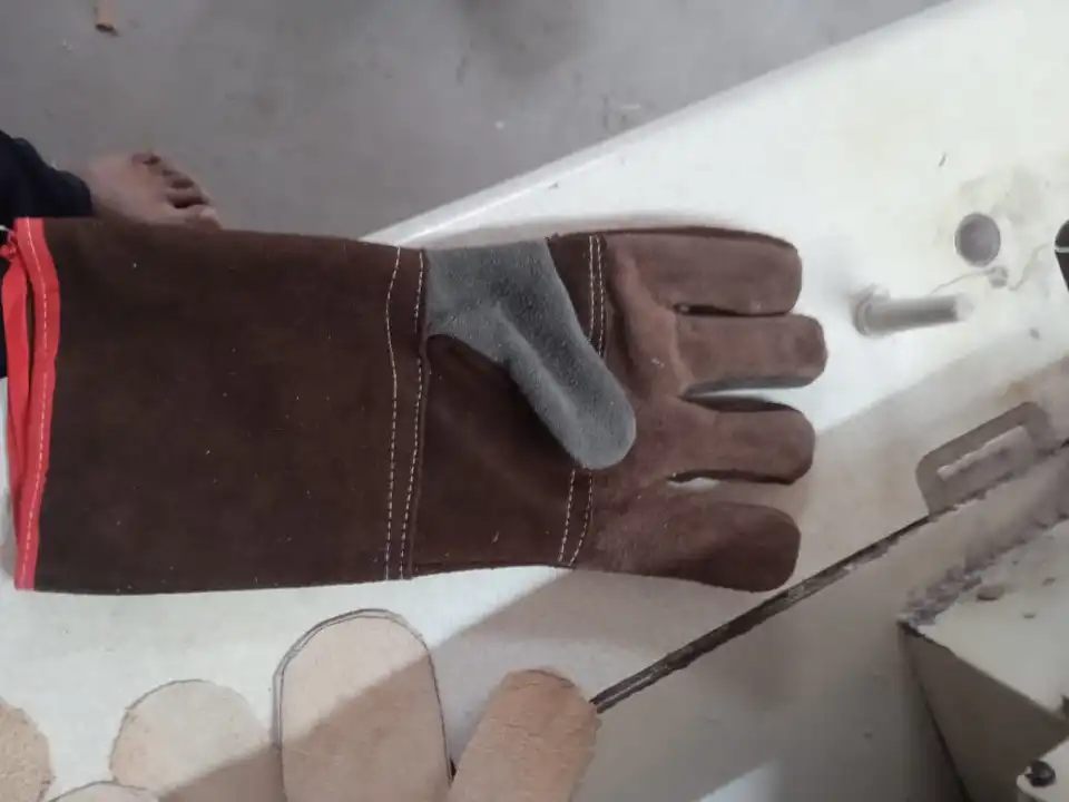 Safety leather hand gloves  uploaded by Shaad garments and safety leather hand gloves  on 3/30/2023