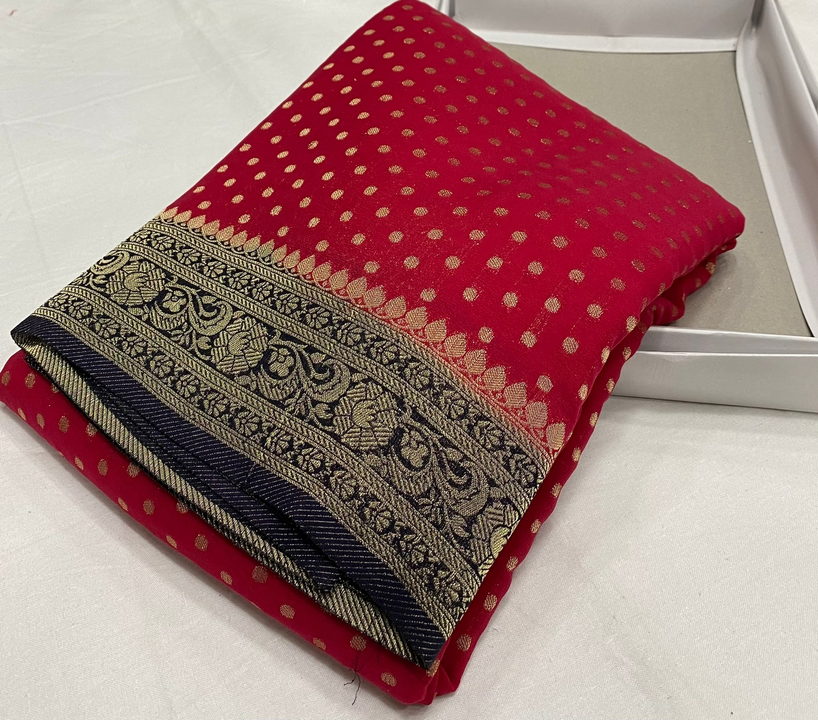 Product image of Banarasi semi Georgette soft silk sarees, ID: banarasi-semi-georgette-soft-silk-sarees-84af30f1