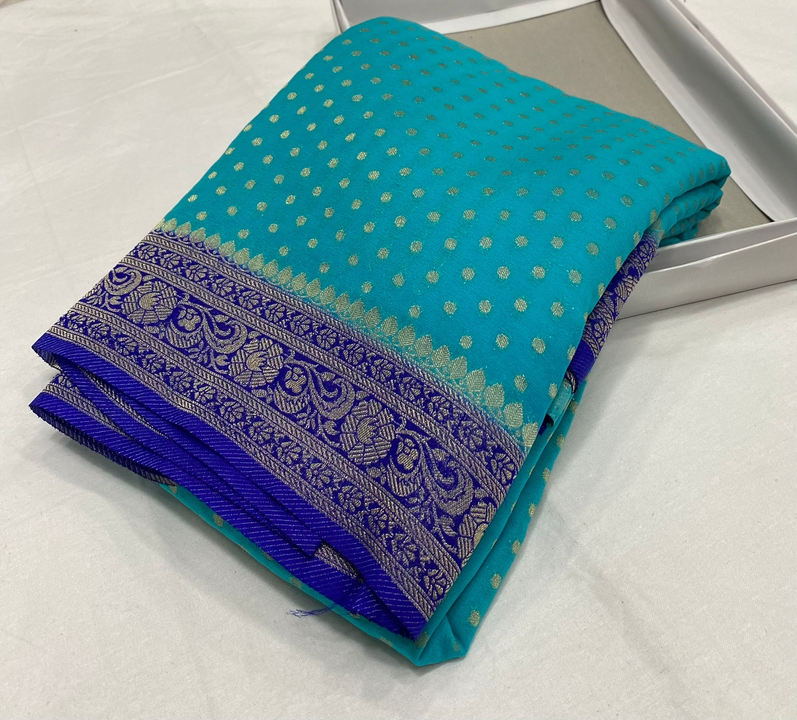 Banarasi semi Georgette soft silk sarees uploaded by Ms & sons on 3/30/2023