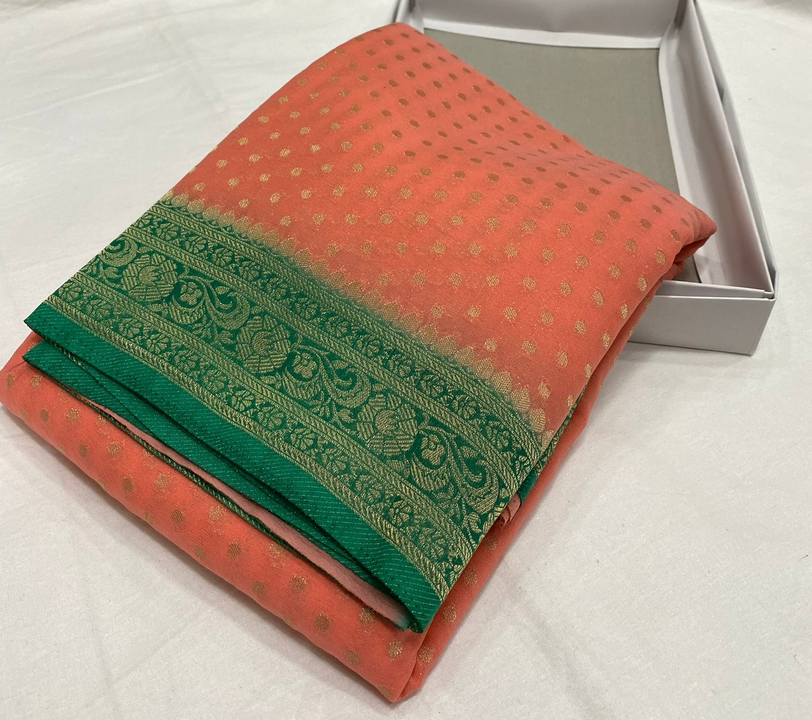 Banarasi semi Georgette soft silk sarees uploaded by Ms & sons on 3/30/2023
