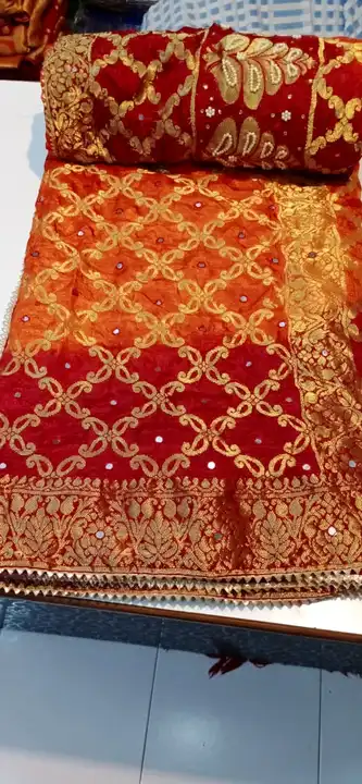 Today sale price 
New launching special dhamaka 🪅🪅🪅

Fabric Pure silk  jari cheks desing original uploaded by Gotapatti manufacturer on 3/30/2023
