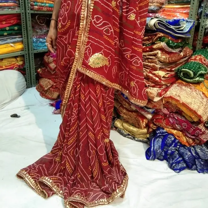 🥻🥻🥻🥻🥻
New special dhmaka 
👉 pure moss fabric saree
👉 same fabric blouse 👉 beautiful hand got uploaded by Gotapatti manufacturer on 3/30/2023