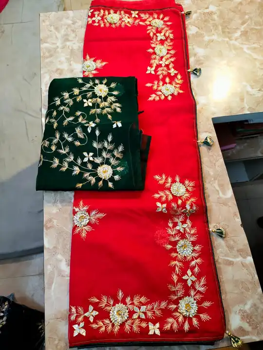 Today stock cliyar sale offar 🙏🏻
🥳  orgenga Fabric Saree 🥻

💃🏻 Summer Special Cool 😎 Acid Col uploaded by Gotapatti manufacturer on 3/30/2023