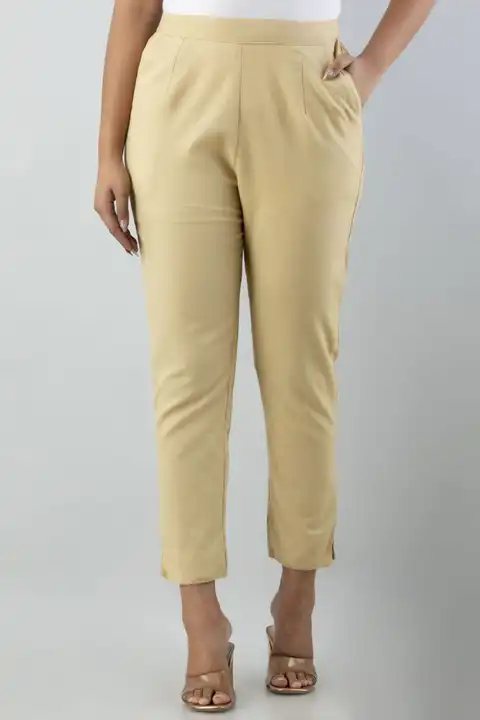 🍁 *Trending Slim Fit Women Trousers in Pure Cotton Flex Fabrics*🍁 uploaded by Haksv on 3/31/2023