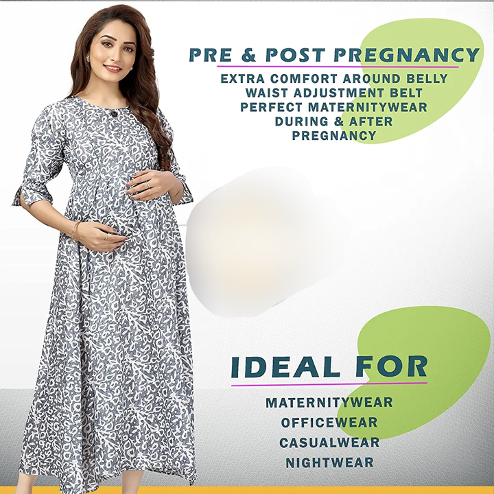 Procion rayon printed maternity kurta for women uploaded by Supbir fashions on 3/31/2023