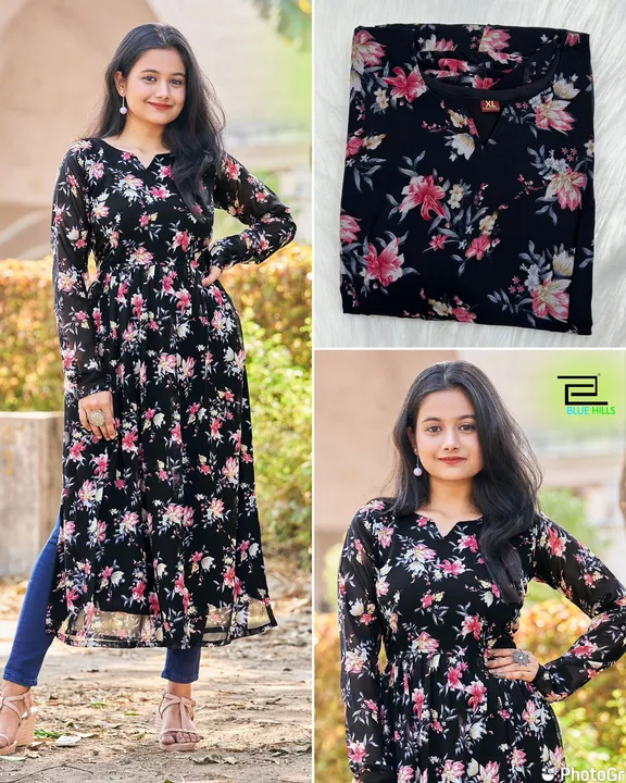 Trendy Side Cut Floral Kurta uploaded by Vihu fashion on 3/31/2023