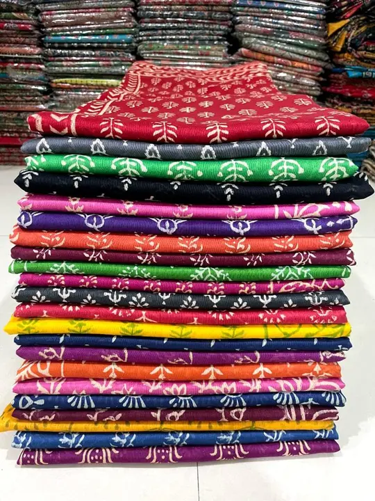 handblock dabu printed saree uploaded by Virasat kala chanderi on 3/31/2023