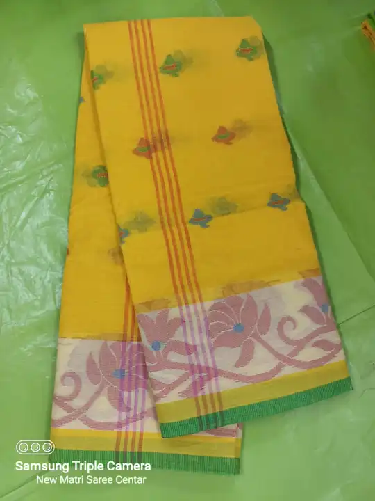 Tant cotton saree without blouse pieces fabric cotton saree  uploaded by Sujata saree cantre on 3/31/2023