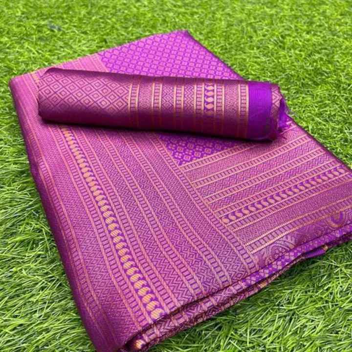 Beautiful lichi soft Silk  Saree With Unstitched Blouse For Women Wedding Wear Party and running use uploaded by Mukesh creation  on 3/31/2023