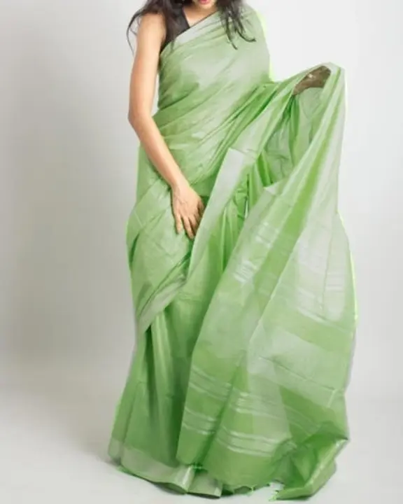 Cotton slub saree  uploaded by The goodwill of LINEN on 3/31/2023