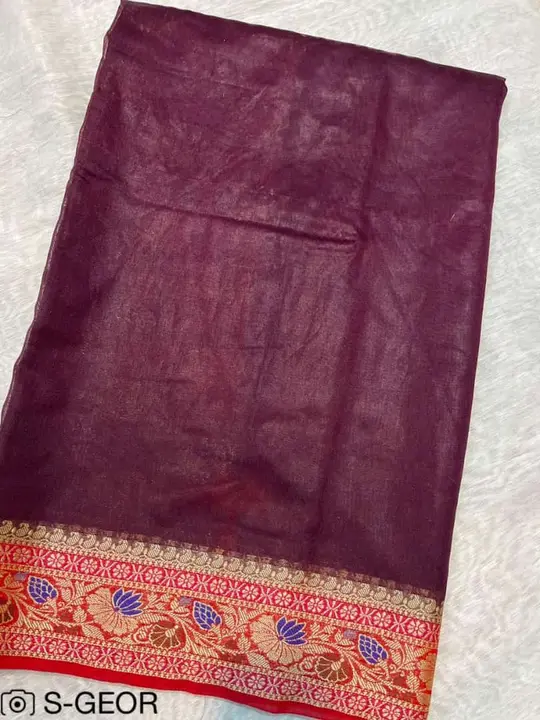 Banarasi soft  Georgette silk dyeable contrast dye floral design bridal saree rich pallu running blouse jacquard woven design  uploaded by G.N.S. on 3/31/2023