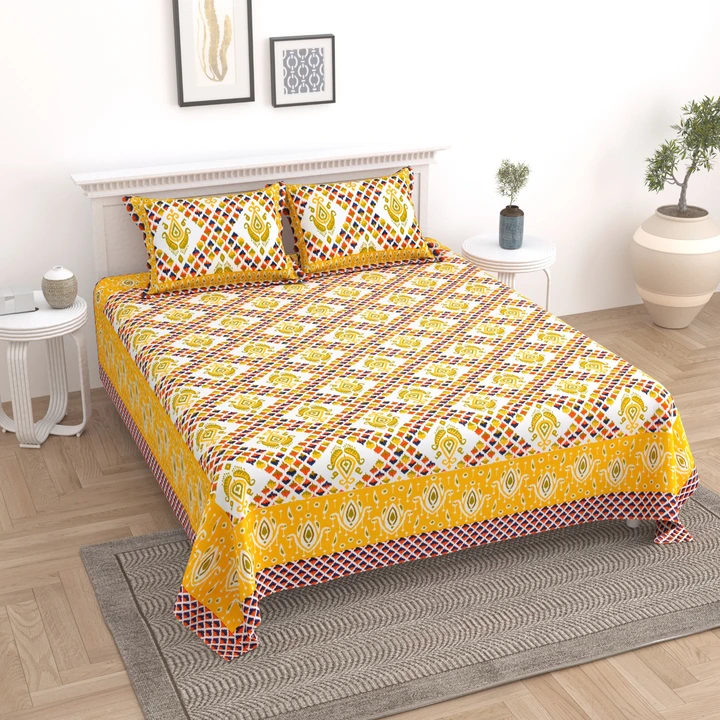 King size bedsheets pure cotton  uploaded by COPPVILLA - The art and craft store on 3/31/2023