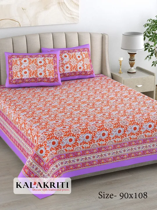 Pure cotton king size bedsheets  uploaded by COPPVILLA - The art and craft store on 3/31/2023