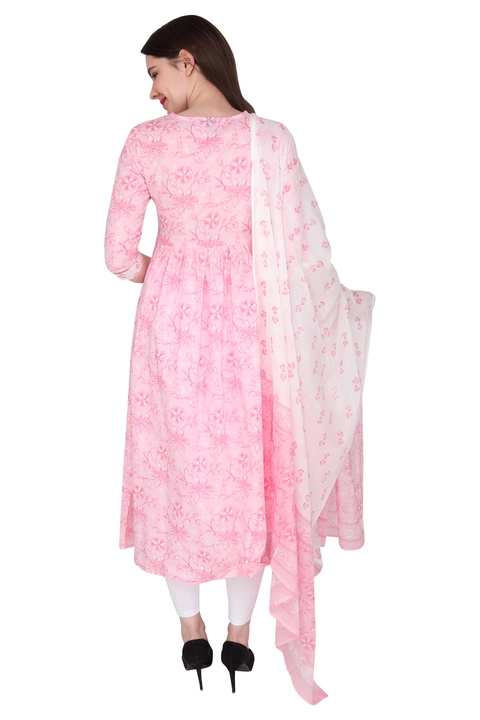 Women cotton printed dress with dupatta set Women for girls  uploaded by Holy libas on 3/31/2023