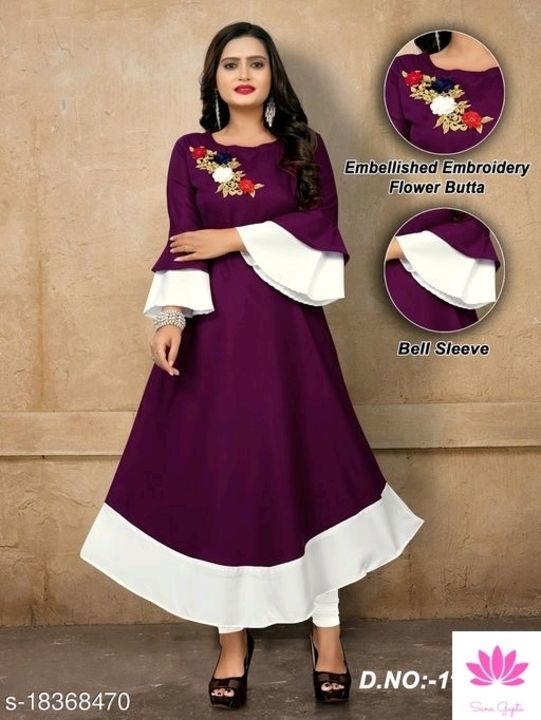 Post image Jivika Pretty Kurtis

Fabric: Rayon
Sleeve Length: Three-Quarter Sleeves
Pattern: Embroidered
Combo of: Single
Sizes:
XL (Bust Size: 42 in, Size Length: 50 in) 
L (Bust Size: 40 in, Size Length: 50 in) 
XXL (Bust Size: 44 in, Size Length: 50 in) 
M (Bust Size: 38 in, Size Length: 50 in) 

Dispatch: 2-3 Days