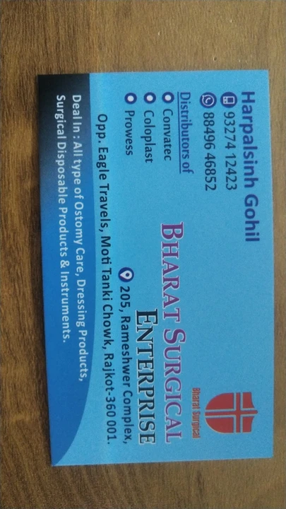 Visiting card store images of Bharat Surgical Enterprise
