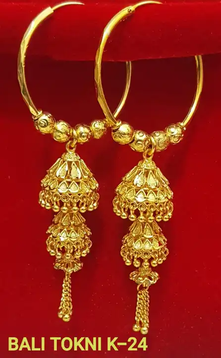 chand balis gold plated earrings 70-80 pc uploaded by imitation jwellers on 3/31/2023