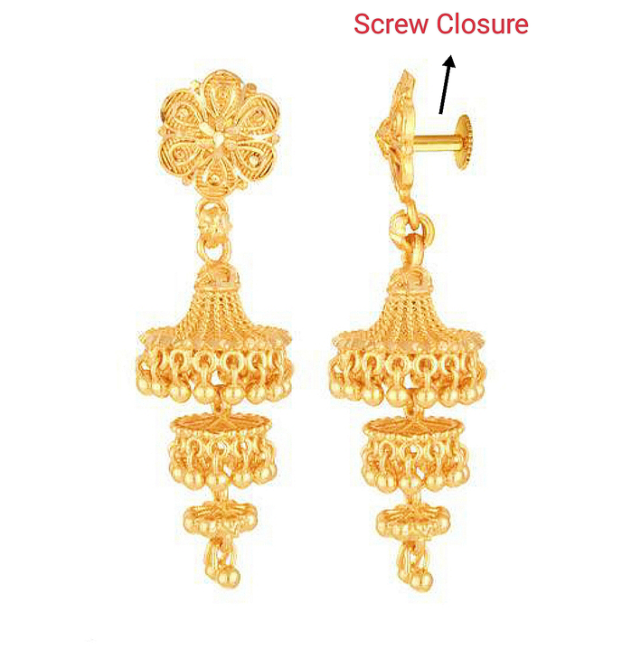 three step jhumki gold plated soni gold 65-75 pc uploaded by imitation jwellers on 3/31/2023
