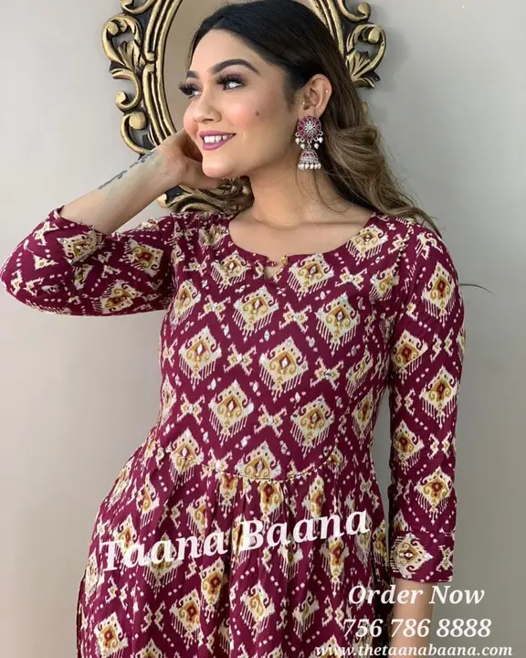 *Festive special naira cut beutiful colour magenta,* 
*Fabric star royon hand embroidered kurta with uploaded by Aman Nama on 3/31/2023