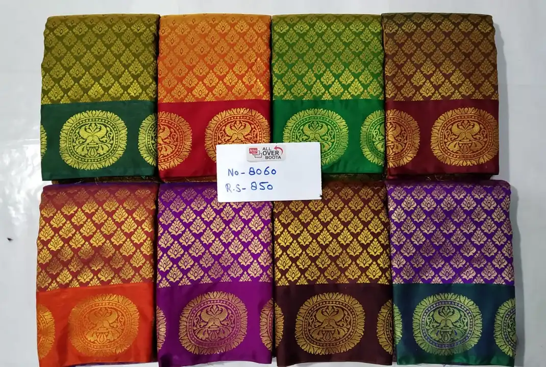 All over boota Saree
Set - 8
Colour - 8
Length - 6+ meter
Price - 780/- uploaded by Kashif Garments on 3/31/2023