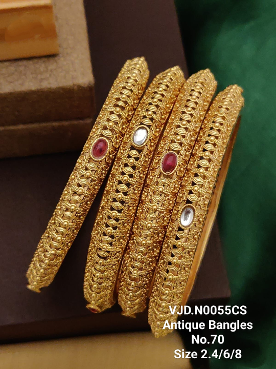 Antique bangles  uploaded by V J Jewellers on 3/31/2023