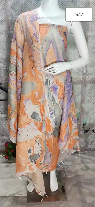 PURE linen marble print suit uploaded by ROJI.HANDLOOM.SILK  on 3/31/2023