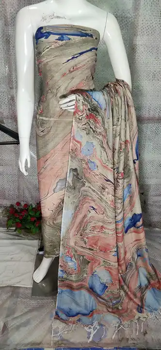 PURE linen marble print suit uploaded by ROJI.HANDLOOM.SILK  on 3/31/2023