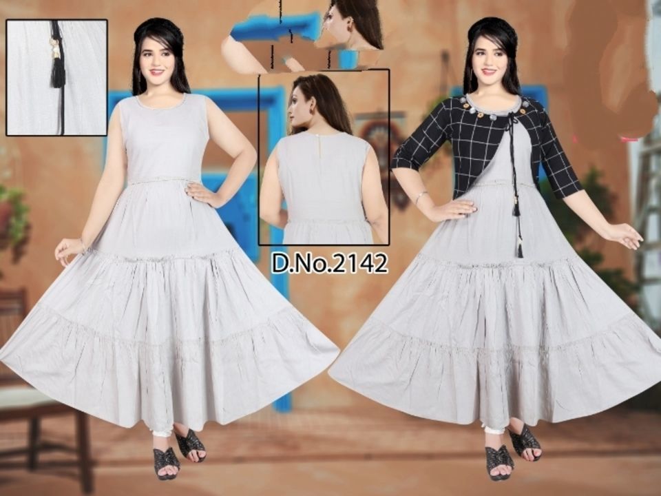 Post image *👗👗. 🌹🌹🌹🌹 NEW LAUNCH👗👗*  *BEAUTIFUL HEAVY*. *RAYON*

*🌹🌹AAA+ PREMIUM RAYON   work Kurti with jekit*

*⭐FABRIC BEAUTIFULL RAYON  Kurti with jekit*
*⭐Available Size: ,xl/42 xxl 44*
 
*🤩RATE: *625*

 👉 *Free shipping*

*🌹🌹 Ready in  my shop*🥁🥁
*Ready to dispatch*🌹🎸🎸🎻