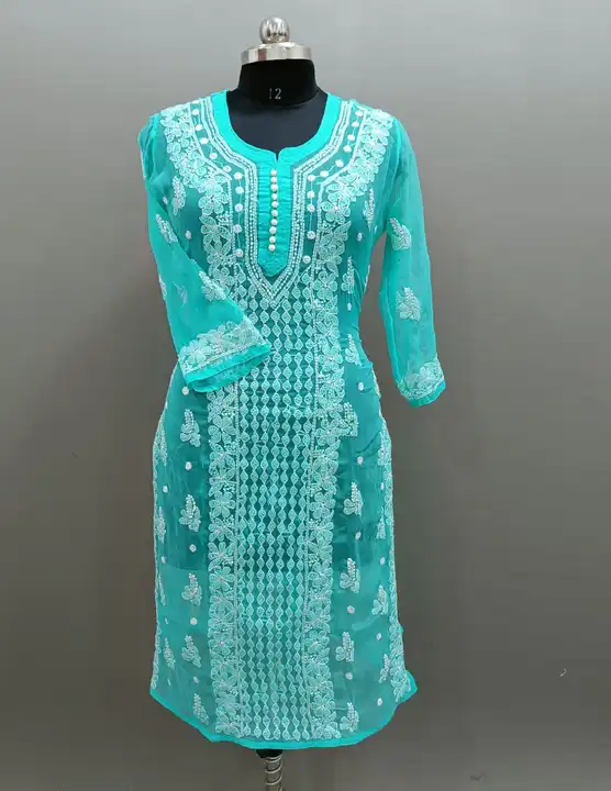Kurti 
Fabric- georgette 
Size 38 to 42
Length- 44
Pannel boti jaal uploaded by DF Chicken Factory on 3/31/2023