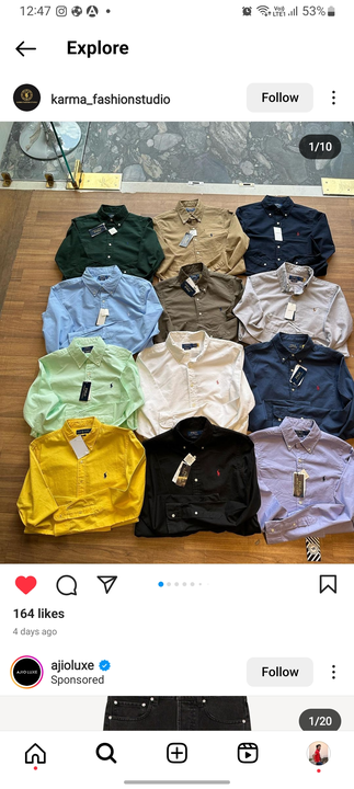 Post image I want 50+ pieces of Shirt at a total order value of 50000. I am looking for PREMIUM QUALITY . Please send me price if you have this available.