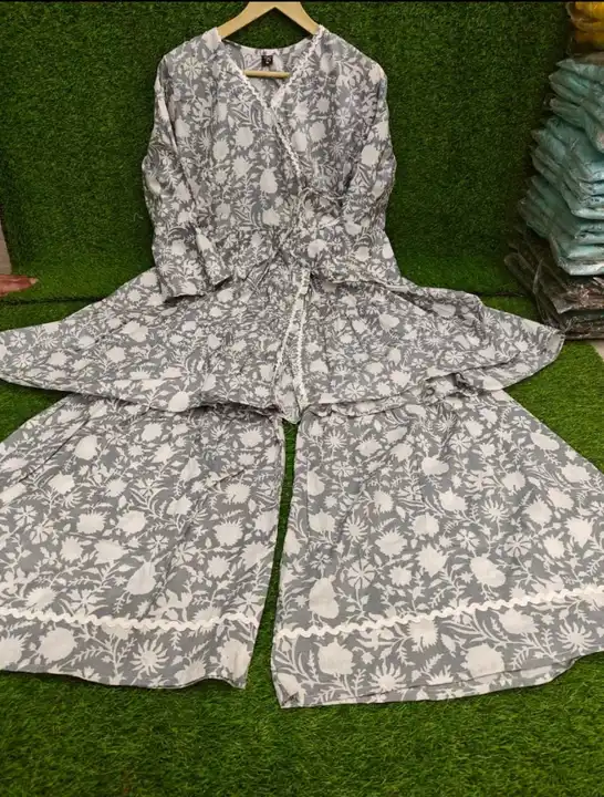 Beautiful kurti top with sharara  uploaded by Maa karni fashion on 4/1/2023