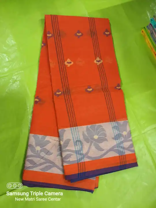 Tant cotton saree without blouse pieces fabric cotton  uploaded by Sujata saree cantre on 4/1/2023