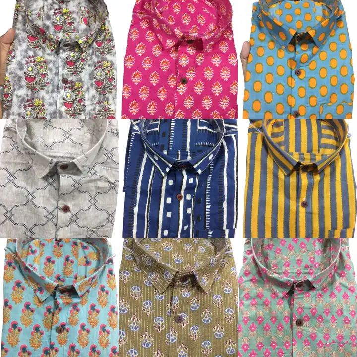 Product image of Sanganeri Printed Full Sleeves Shirts Cotton 60*60  / Cod Available / 9024349754, ID: sanganeri-printed-full-sleeves-shirts-cotton-60-60-cod-available-9024349754-398e95d5