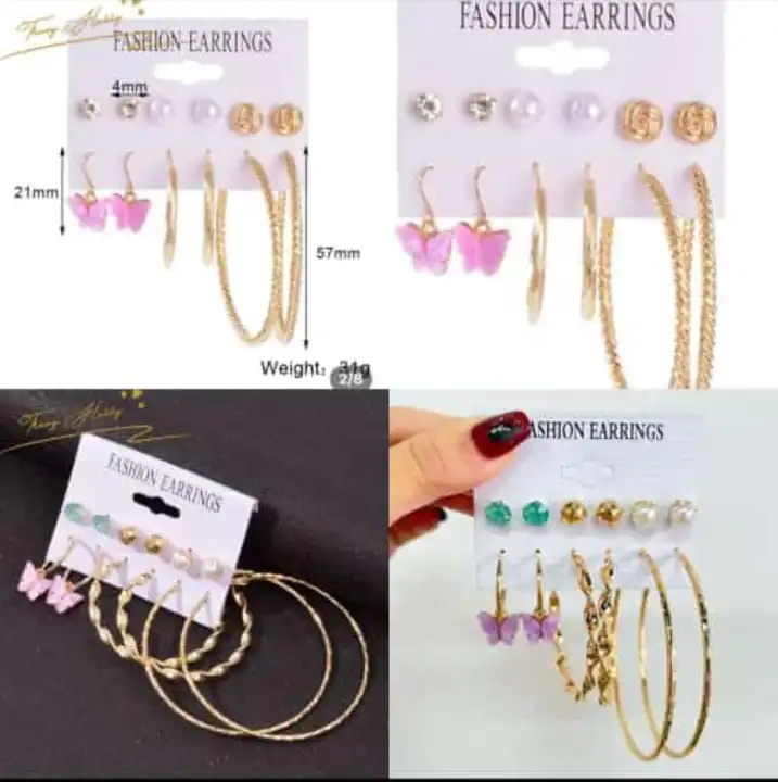 Earrings cards uploaded by Affordable earrings collection  on 4/1/2023