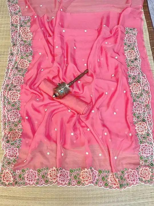 Soft organza silk saree uploaded by VARDHAK COLLECTION  on 4/1/2023