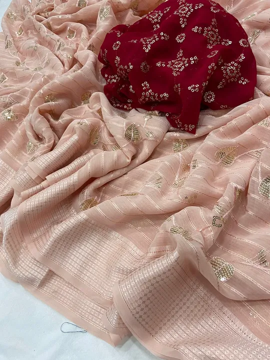 Heavy Georgette saree uploaded by VARDHAK COLLECTION  on 4/1/2023