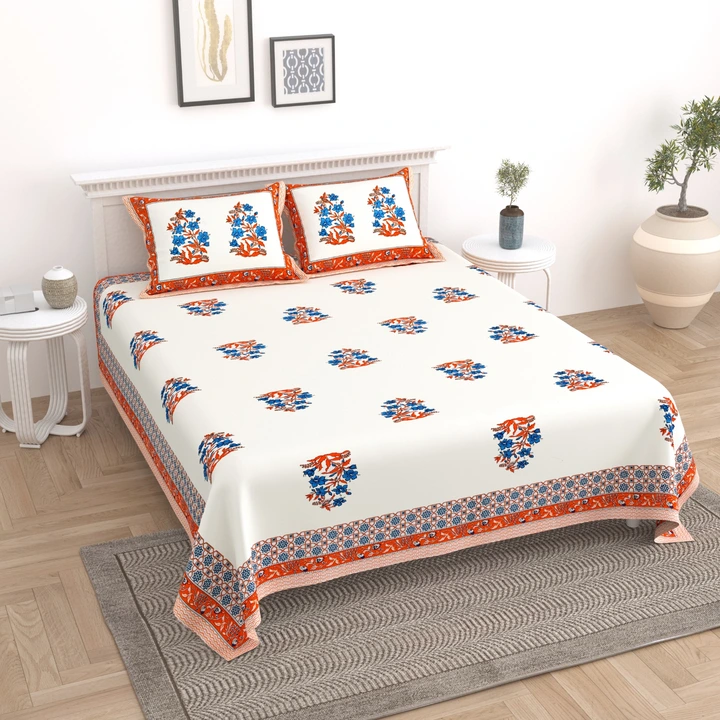 Pure cotton king size bedsheets uploaded by COPPVILLA - The art and craft store on 4/1/2023