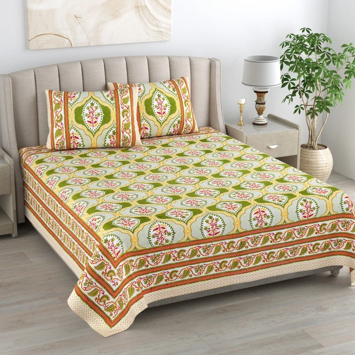Pure cotton king size bedsheets uploaded by COPPVILLA - The art and craft store on 4/1/2023