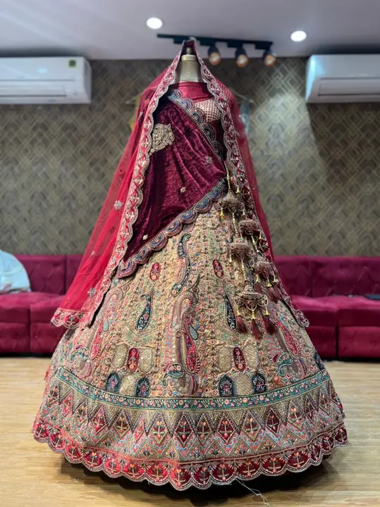 Heavy bridal wear lehenga choli uploaded by Keerramnx on 4/1/2023