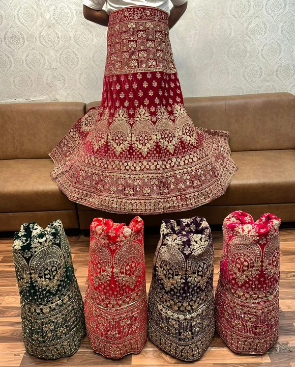 Heavy bridal wear lehenga choli uploaded by Keerramnx on 4/1/2023